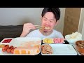 asmr mentaiko mayonnaise tamagoyaki sausage u0026 fried chicken eating sounds mukbang