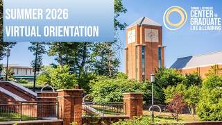 Summer 2026 New Grad Students Virtual Orientation