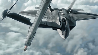 Aerial Refueling Of F-22 Raptors Over Iraq