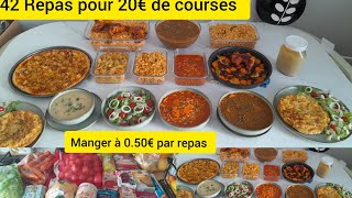 Batch-cooking🥧Manger une semaine à _10€ Défi Lidl/défi mois difficile, étudiant à 0.50€ le repas