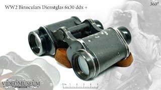 Немецкий Бинокль German Binoculars Dienstglas 6x30 ddx + Wehrmacht Fernglas WW2 Era Video Museum