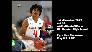 RYZE Hoops Live Showcase | Jakai Newton 2023  | ATL Xpress 16u Player Highlights