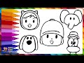 Drawing And Coloring Pocoyo And His Friends 👶🐘👧🏼🐶🦆 Drawings For Kids