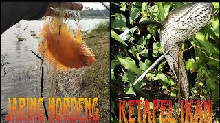 Berburu ikan pakai Jaring Hordeng dan Ketapel Ikan || waduk saguling Bandung barat