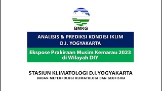 Live Bersama BMKG Yogyakarta | Ekspose Prakiraan Musim Kemarau 2023 di Wilayah DIY