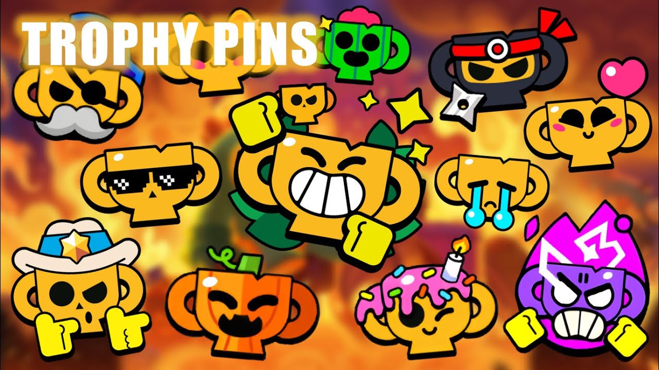 All Trophy Pins In Brawl Stars рџџ Youtube