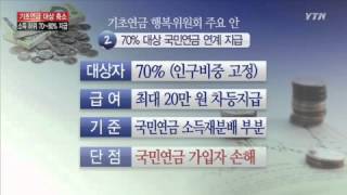 기초연금 노인 70~80%에만 지급...\