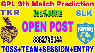 CPL 9th Match Prediction|Today match TRINBAGO vs Saint Lucia king Tkr vs Slk Cpl 2023 Match OPENPost
