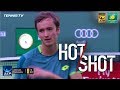 Hot Shot: Medvedev Switches Stances; Fires Winning Backhand