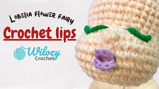 How To Crochet A Doll: Crochet Lips For Doll - How To Crochet For Beginners, Amigurumi Doll Tutorial