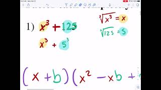 Kuta Tutorial: factoring a sum/difference of cubes