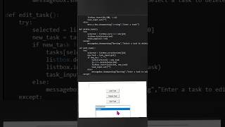 Python To-Do List App | Tkinter Project in 2 Second #shorts #python #coding