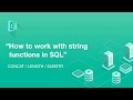 How to work with String Functions in SQL/CONCAT, LENGTH, SUBSTR/SQL Tutorial/Eng, Kor Sub