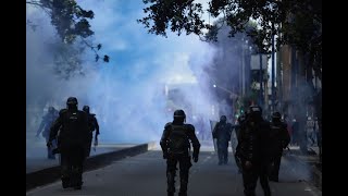 Disturbios en Bogotá durante marchas para conmemorar los dos años del estallido social