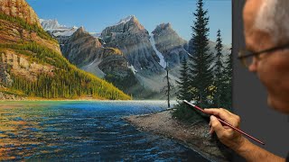 "Mountain Lake" Painting - Viktor Yushkevich.
