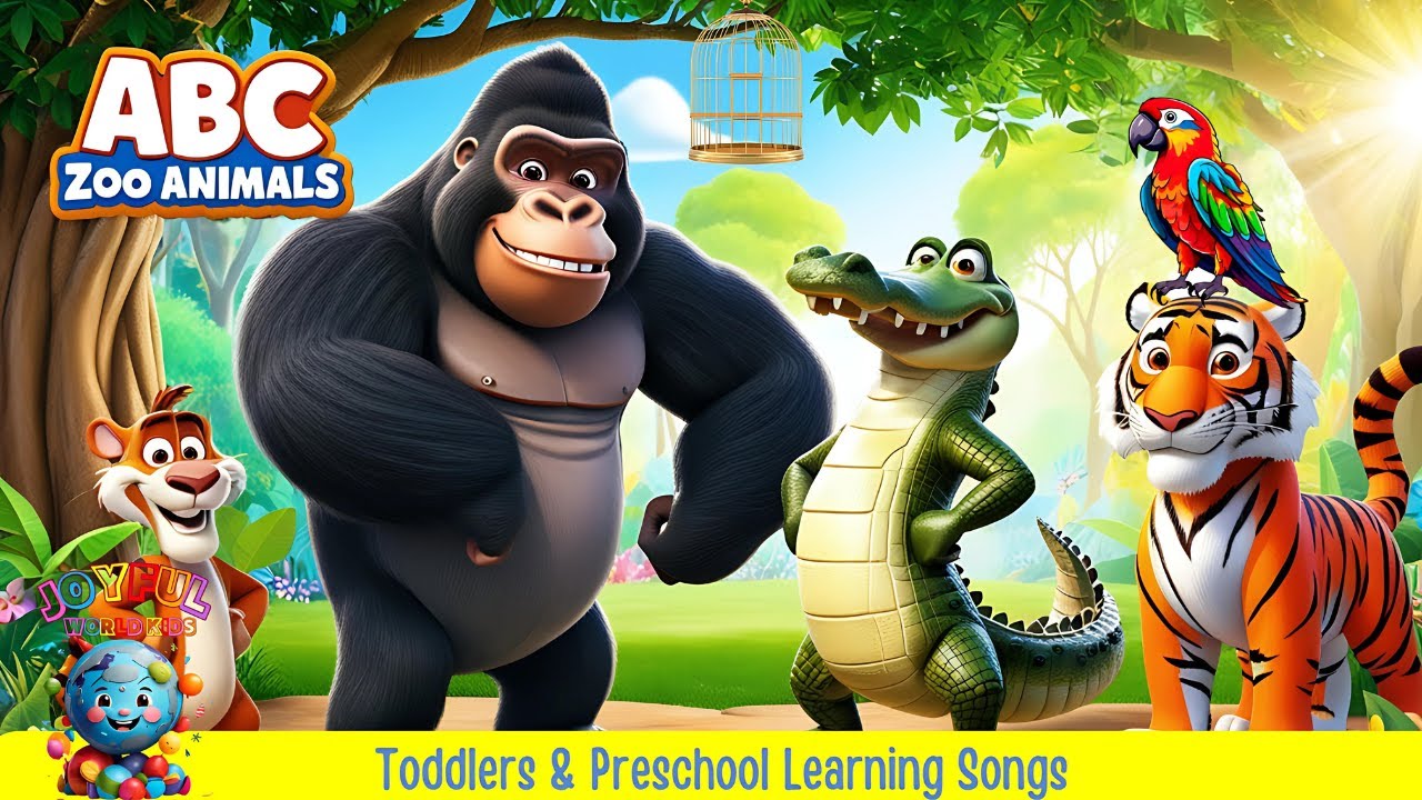 Toddler Preschool Learning Abc Zoo Animal Songs For Kids Youtube