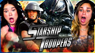 Achara & Kristen Lose It To STARSHIP TROOPERS! | First Time Watch | Movie Reaction | '90s Sci - Fi