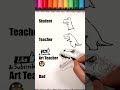 Artist vs dad How to draw dinosaur 🦖 T rex Tyrannosaurus rex with Marker and Fineliner