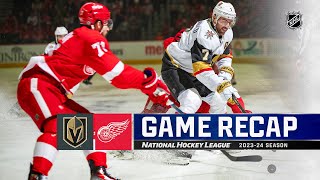 Golden Knights @ Red Wings 1/27 | NHL Highlights 2024
