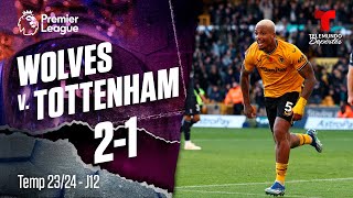 Highlights & Goles: Wolverhampton v. Tottenham 2-1 | Premier League | Telemundo Deportes