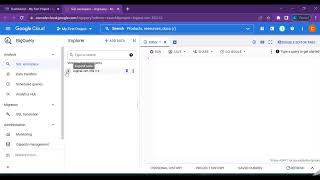Google Big Query Console Overview
