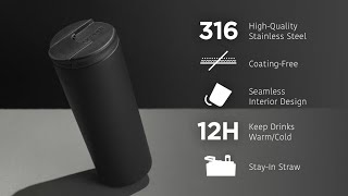 Now on Kickstarter: S+ Pure Thermos: Premium 316 Stainless Steel \u0026 Stay-In Straw