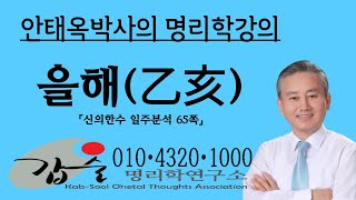 을해(乙亥)일주분석1-(신의한수 일주분석65쪽)-갑술명리학-   010 4320 1000 안태옥박사의 명리강의