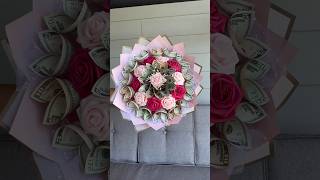 A pink money bouquet #viral #flowers #diy