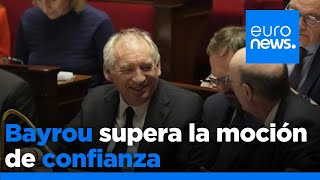 El nuevo primer ministro francés François Bayrou supera la moción de censura