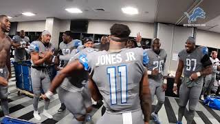 2020 NFL Week 7 Lions at Falcons | Locker room celebration