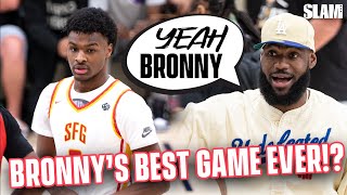 BRONNY JAMES TAKES OVER With LeBron Watching 🔥🚨 Craziest EYBL Game of the Year??