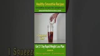 Red Weight Loss Smoothie Recipe For Detox Diet and Weight Loss #shorts