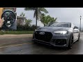 forza horizon 5 - steering wheel - Audi RS5 ABT - | Thrustmaster T300RS - Gameplay