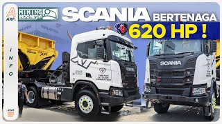 TRACTOR HEAD GAGAH BERMESIN V8 !! Inilah SCANIA R620 - A6X4 di MINNING INDONESIA EXPO 2023