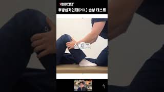 후방십자인대 PCL 손상 테스트 [체형분석 전문 솔루션 바디퍼스트] #무릎 #무릎재활 #십자인대 #후방십자인대 #무릎통증 #바디퍼스트