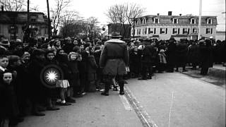 President Franklin D. Roosevelt (FDR) dedicates Post Office in Hyde Park, New Yor...HD Stock Footage