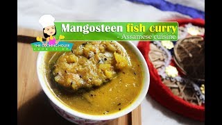 Thekera tenga aru mass | Mangosteen fish curry - Assamese style | How to make mangosteen fish curry