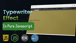 Day_1...Typewriter effect in Javascript