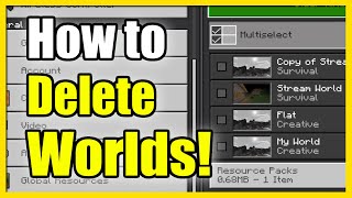 How to Delete Multiple Worlds at Once in Minecraft (Fast Method)