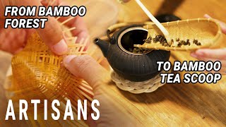 Weaving a Bamboo Tea Scoop from Scratch | ASMR Process