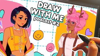 ♡ draw with me! ft. CARRITUBE 🎙️ working as an artist - podcast edition #2