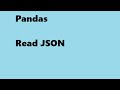 Pandas|Read JSON| Python