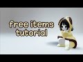 free items tutorial