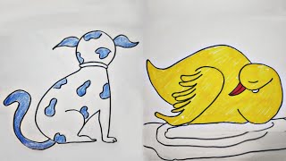 5 Creative Drawing Idea For Kids ! drawing Tricks For Kids ! Easy Drawing Tutorials
