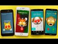 Android vs iOS/ Samsung Galaxy J2, LG G4S, HUAWEI Y5 lite vs iPhone 8 Plus/ Showing Phones