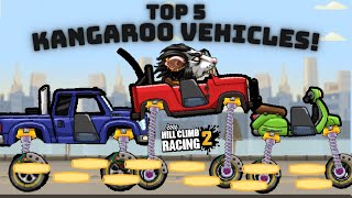 TOP 5 KANGAROO VEHICLES! 🤯💥 | Hill Climb Racing 2