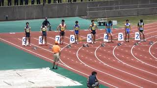 2019年 第142回北信高等学校総合体育大会 　陸上競技大会 100m 準決勝3組