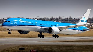 KLM Boeing 787-10 Dreamliner Landing in Yerevan, Armenia International Airport UDYZ - HD