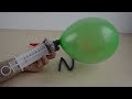 How to make a air pump for balloons - Syringe air pump - Homemade - DIY