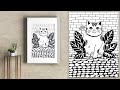 Cute Cat Zentangle Doodle Drawing Tutorial | Step By Step Guide